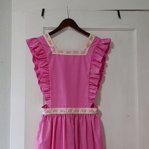 Vintage 1970s Pinafore Prairie Dress